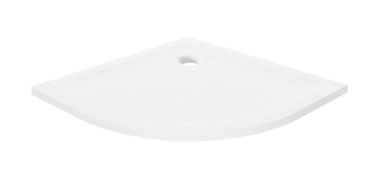 New Trendy Mild Stone Brodzik Akrylowy Półokrągy R55 80x80x4,5 Biały (B-0537)